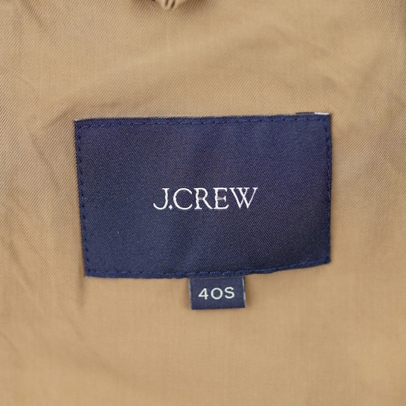 JCREW 40S Relaxed Fit Suit Jacket in Cotton Poplin British Khaki $268 CF203 - Picture 6 of 6